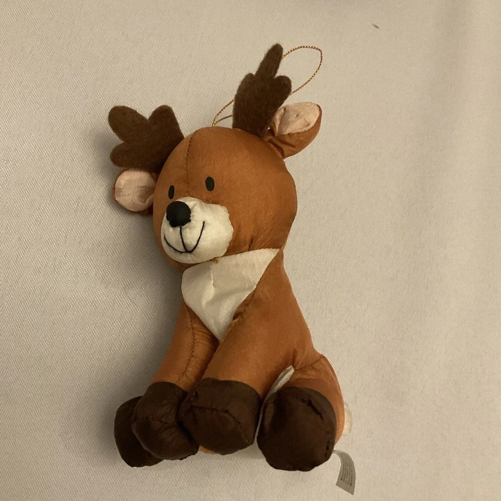VTG Santa‎ Reindeer Christmas Gibson Greetings Stuffed Ornaments 1997